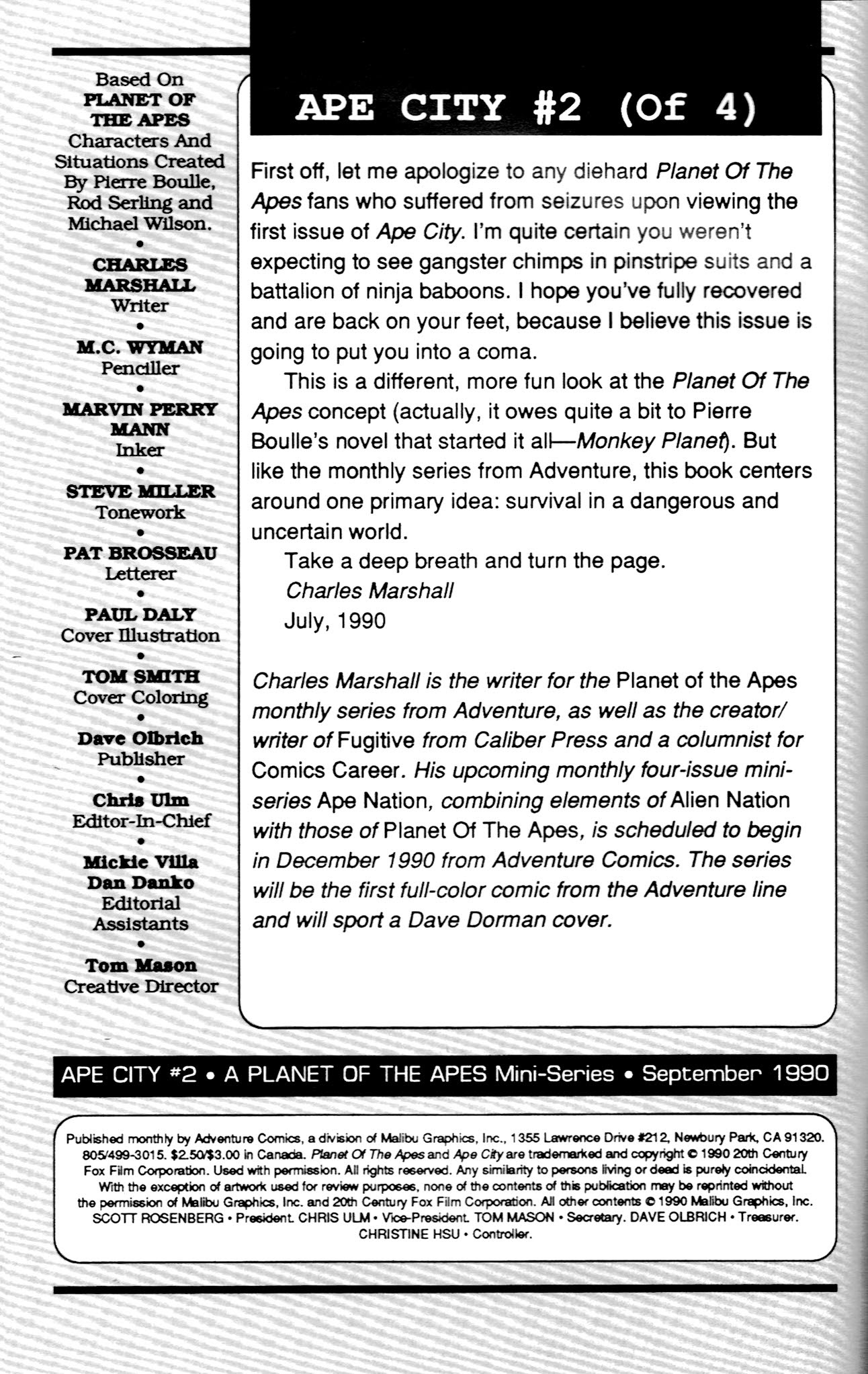 Read online Ape City comic -  Issue #2 - 2