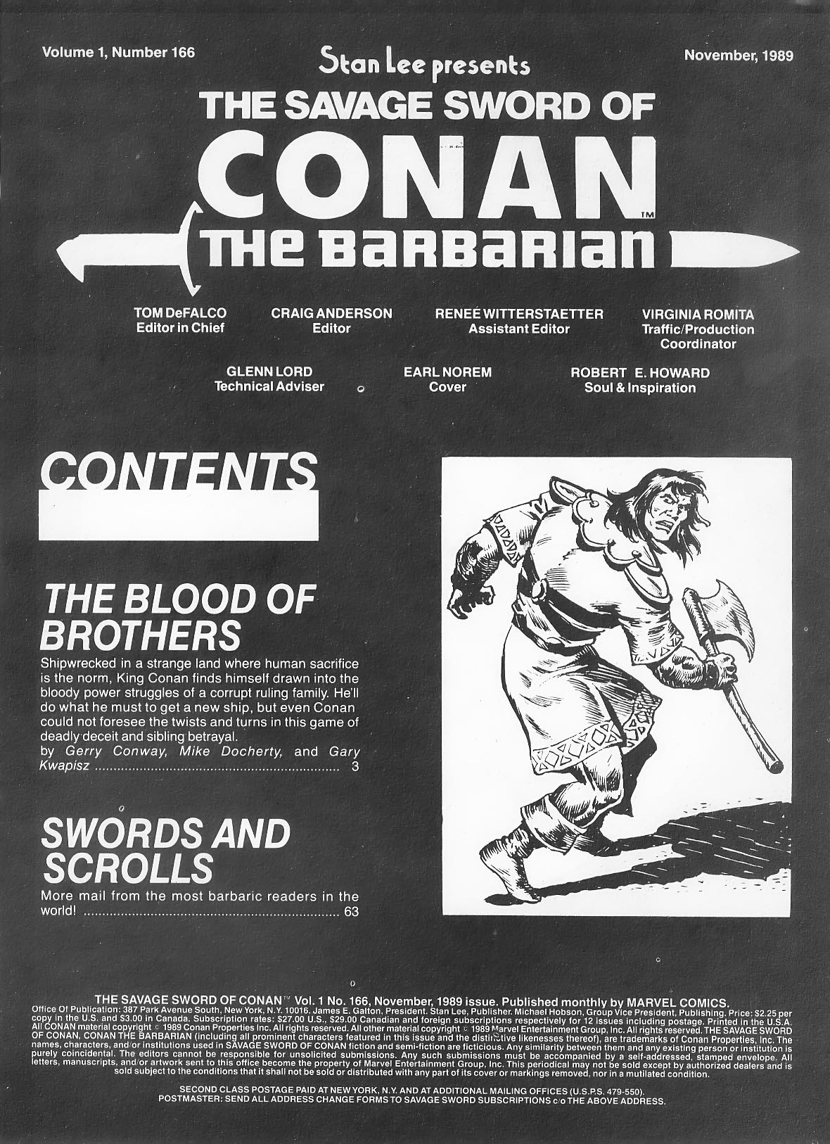 Read online The Savage Sword Of Conan comic -  Issue #166 - 3