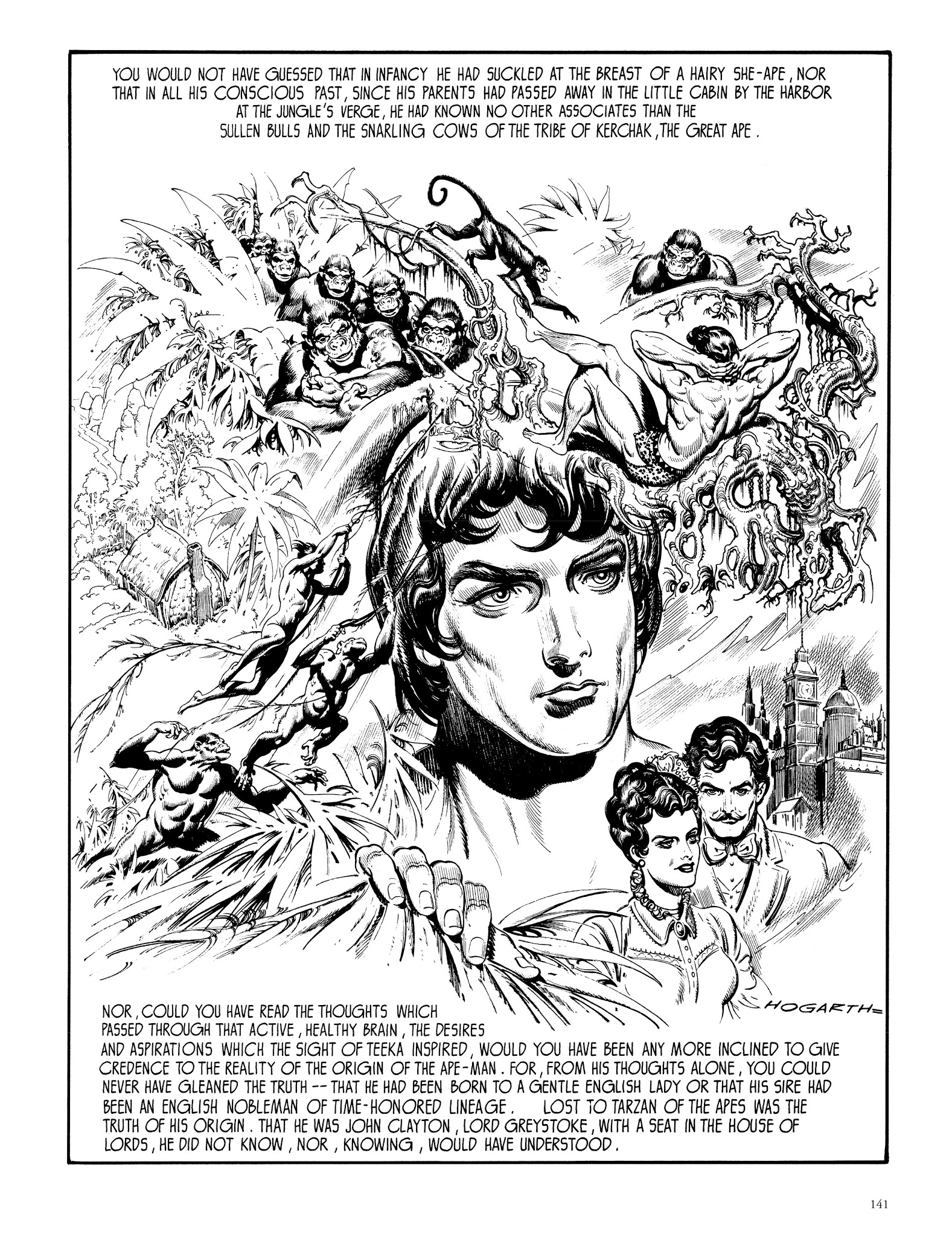Read online Edgar Rice Burroughs' Tarzan: Burne Hogarth's Lord of the Jungle comic -  Issue # TPB - 140