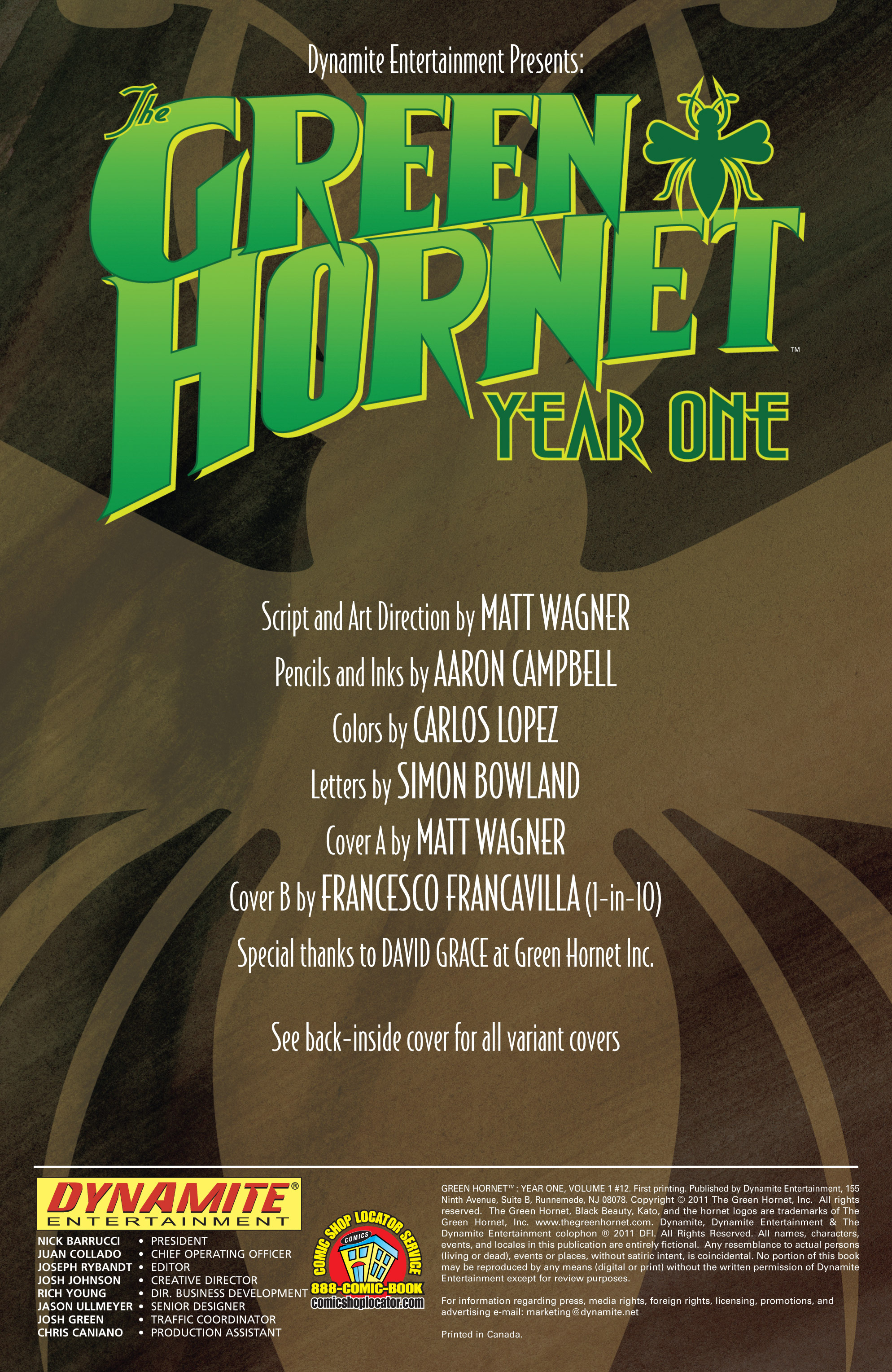 Read online Green Hornet: Year One comic -  Issue #12 - 2