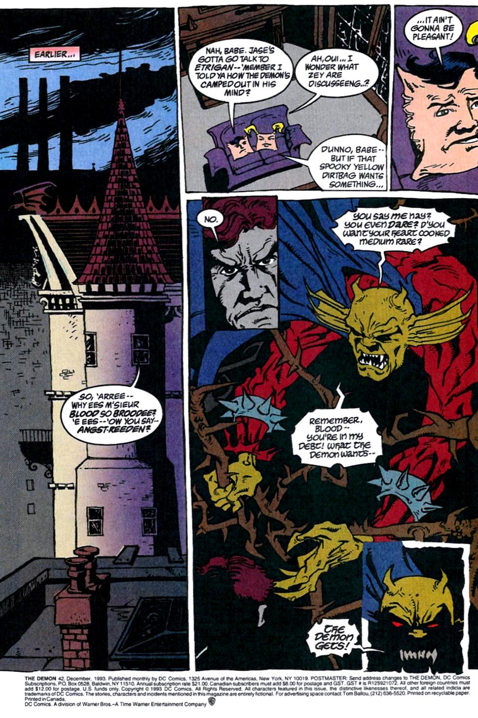 Read online The Demon (1990) comic -  Issue #42 - 3