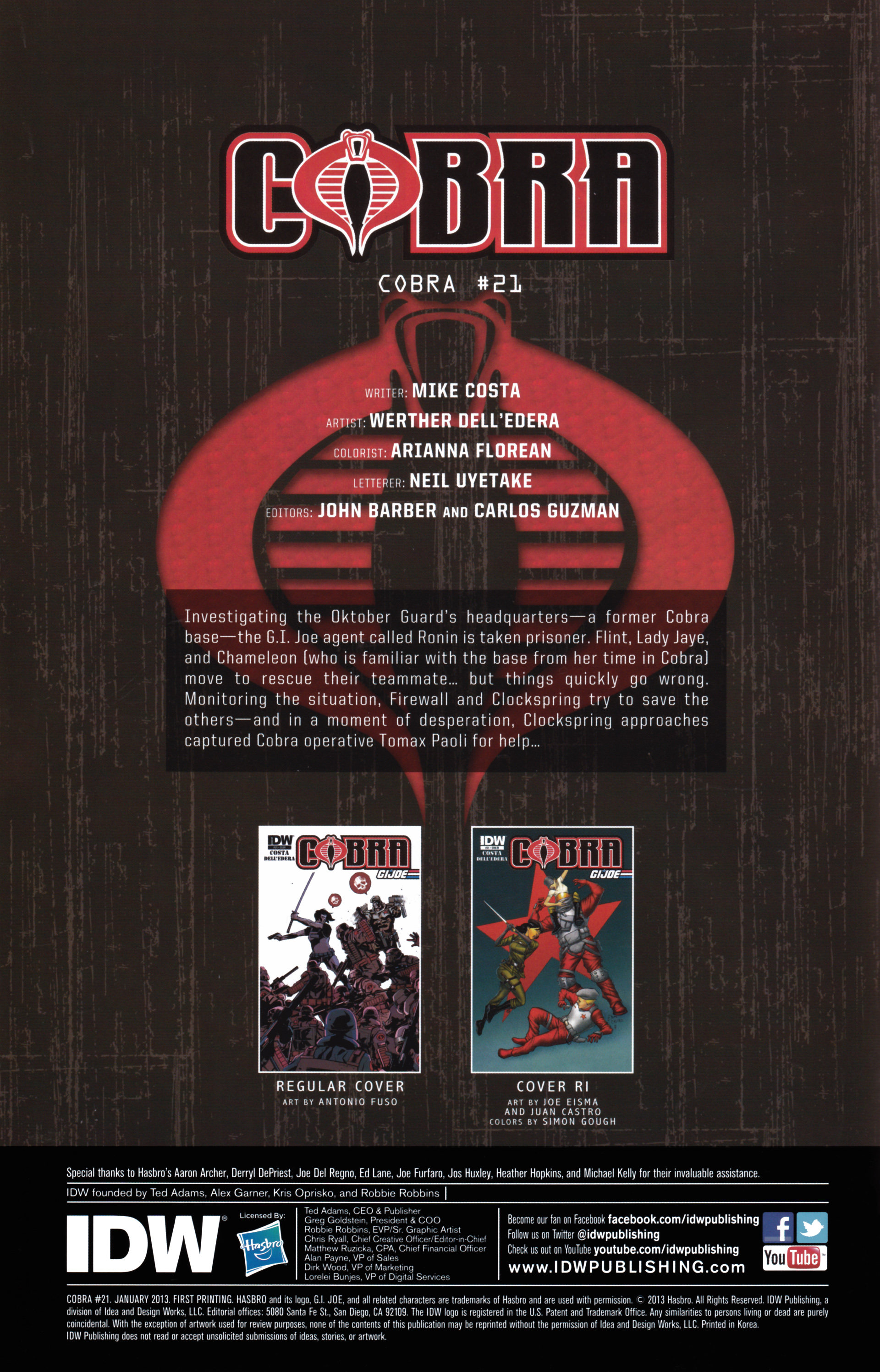 Read online G.I. Joe Cobra (2011) comic -  Issue #21 - 2
