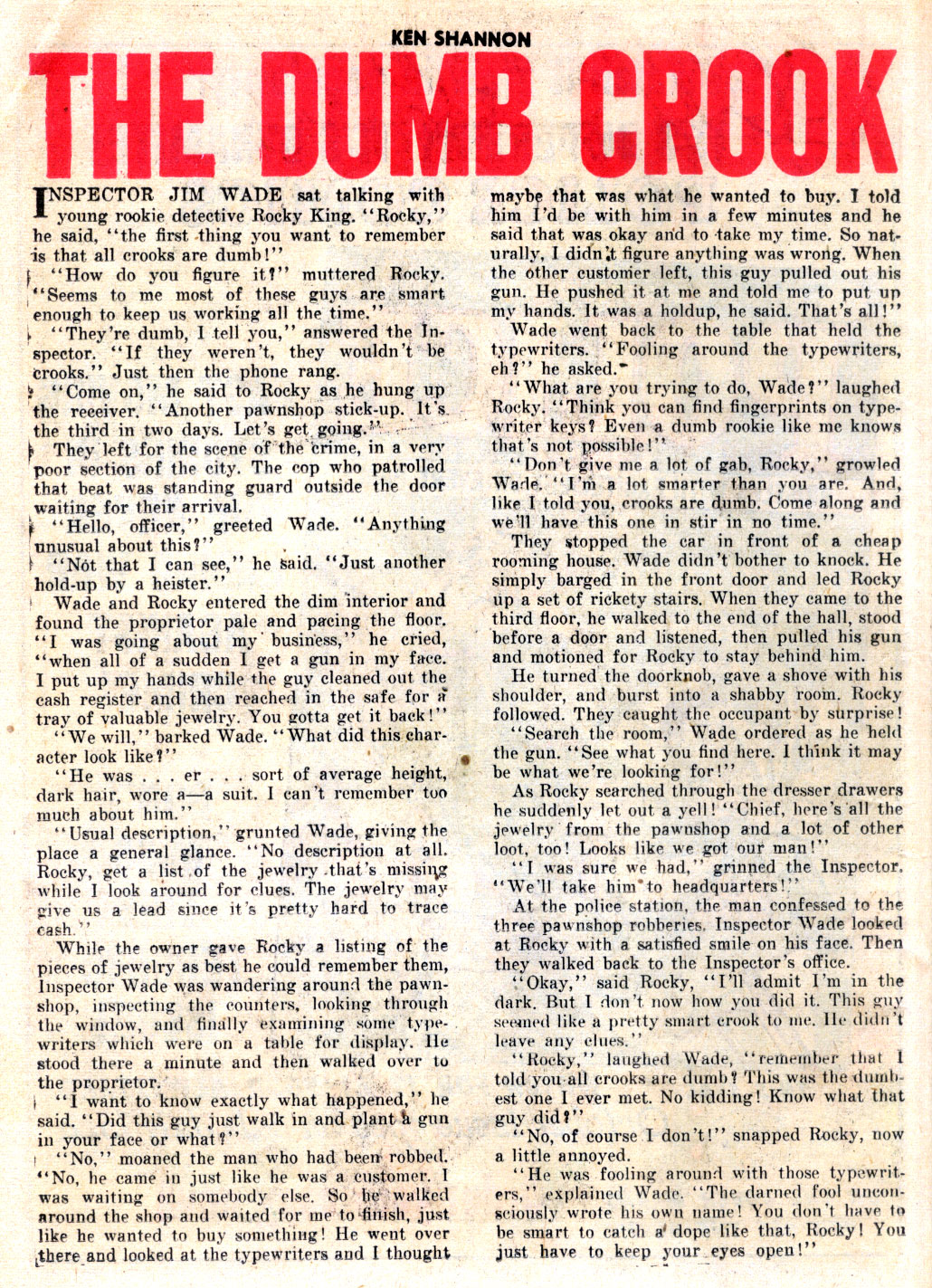 Read online Ken Shannon comic -  Issue #1 - 26