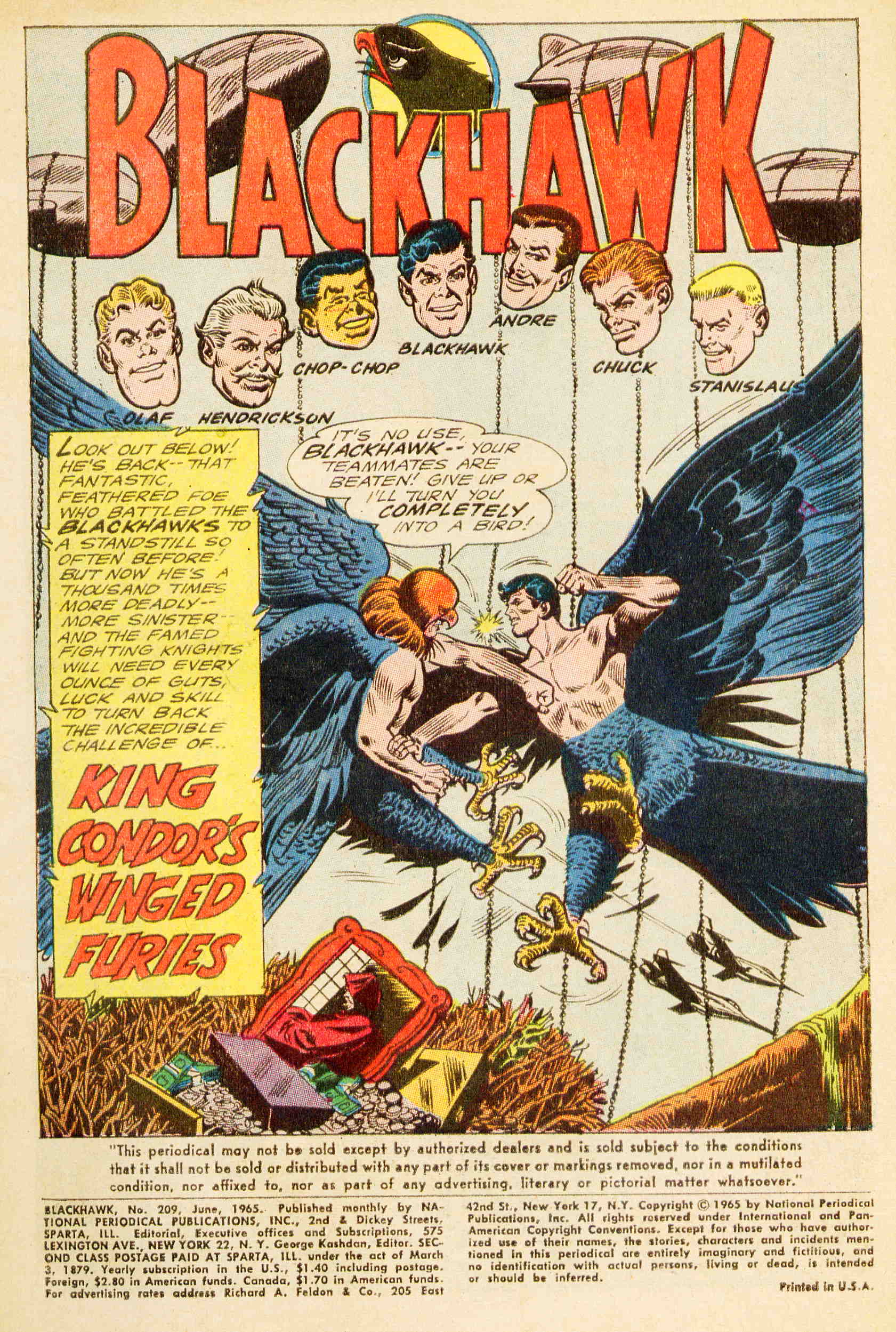 Read online Blackhawk (1957) comic -  Issue #209 - 2