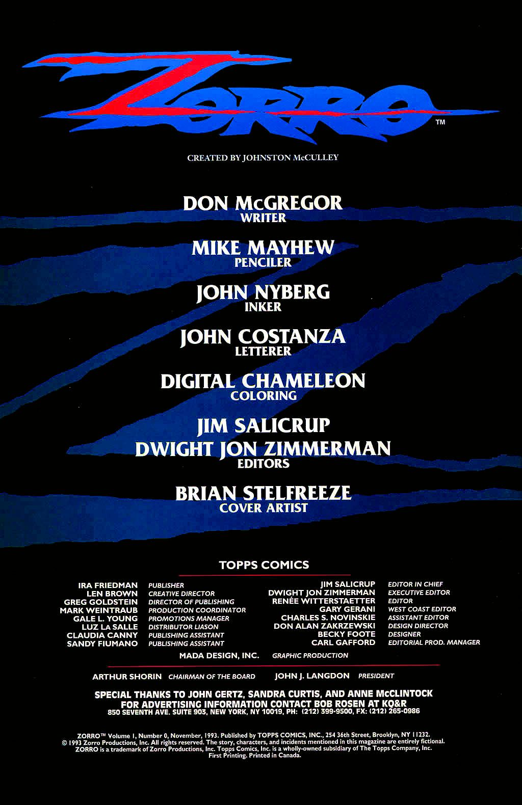 Read online Zorro (1993) comic -  Issue #0 - 2