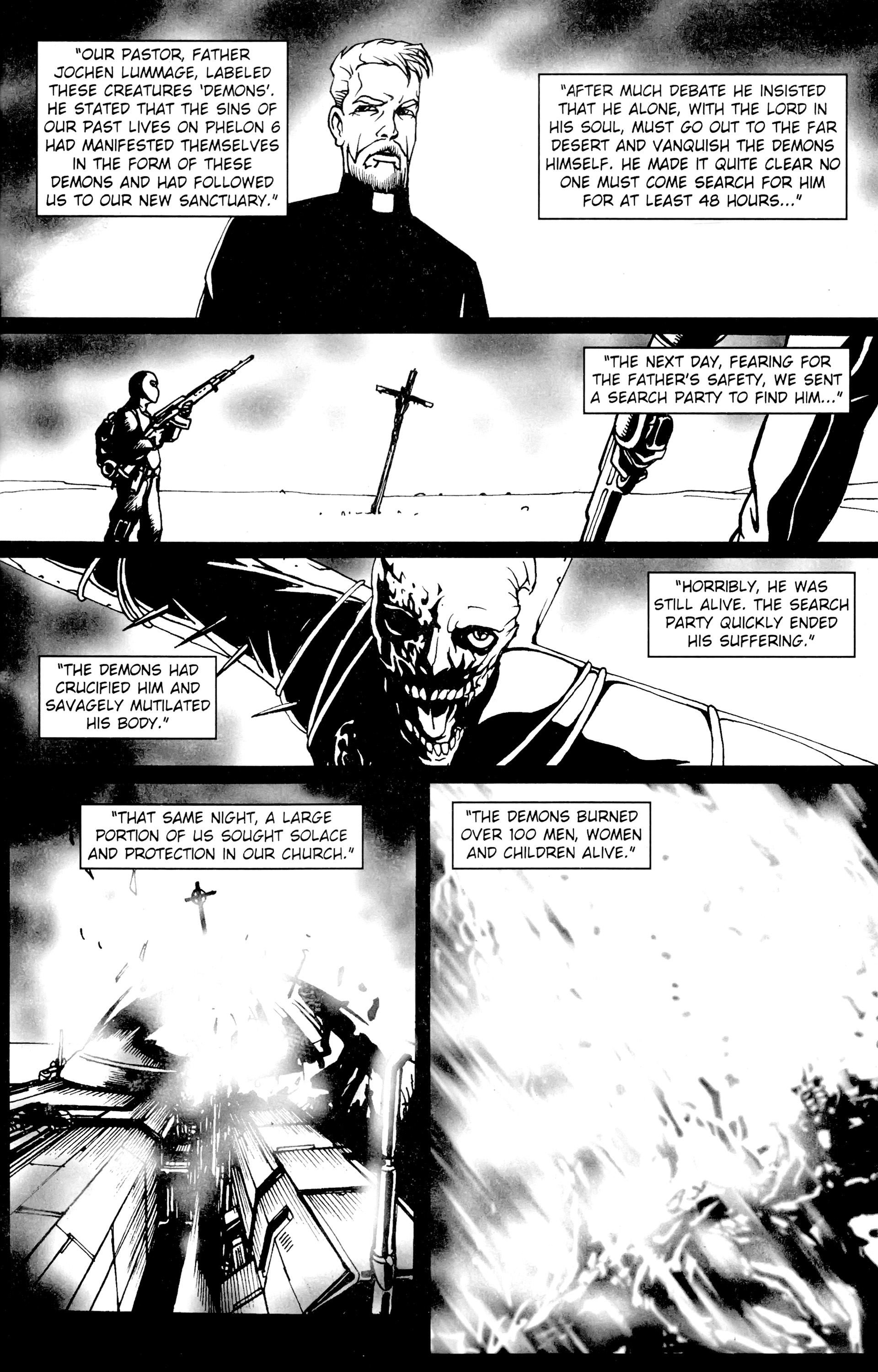 Read online Warrior Nun: Black & White comic -  Issue #20 - 8