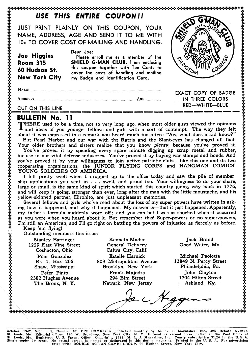 Read online Pep Comics comic -  Issue #32 - 2