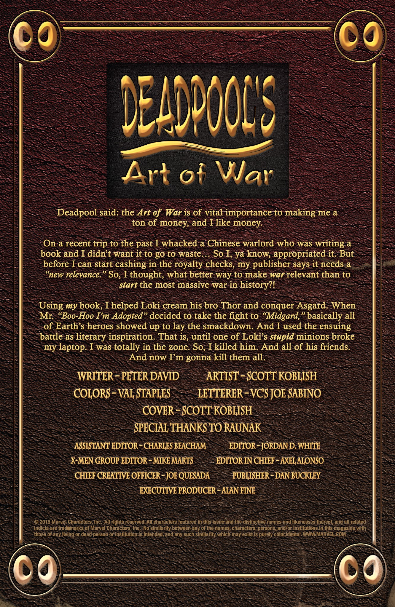Read online Deadpool's Art of War comic -  Issue #4 - 2