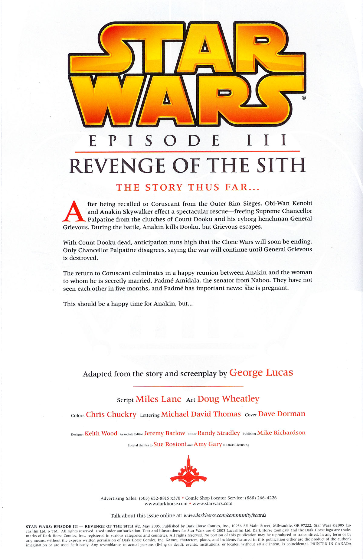 Read online Star Wars: Episode III - Revenge Of The Sith comic -  Issue #2 - 2