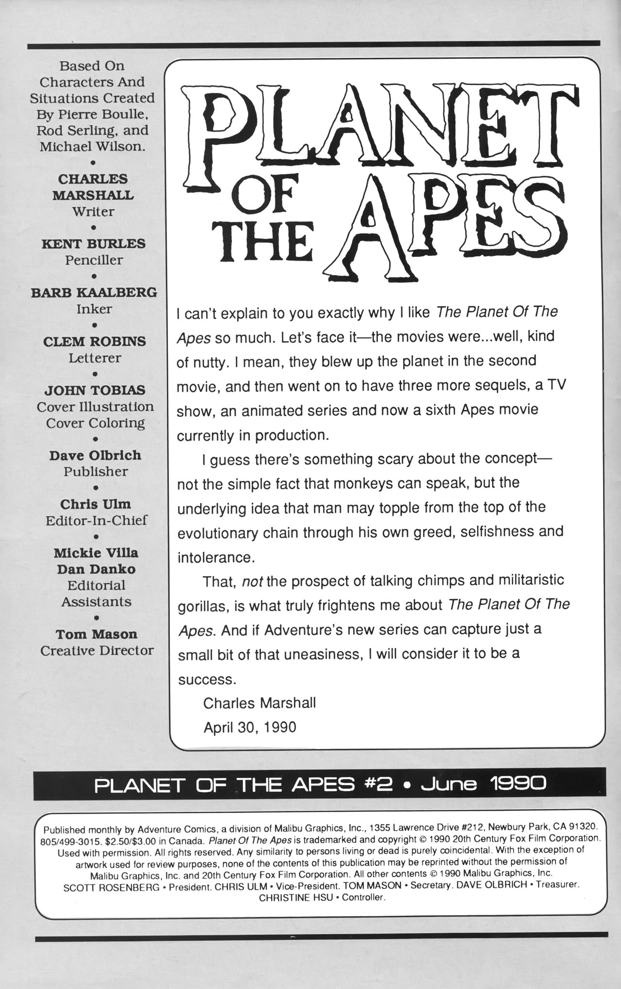 Read online Planet of the Apes (1990) comic -  Issue #2 - 2