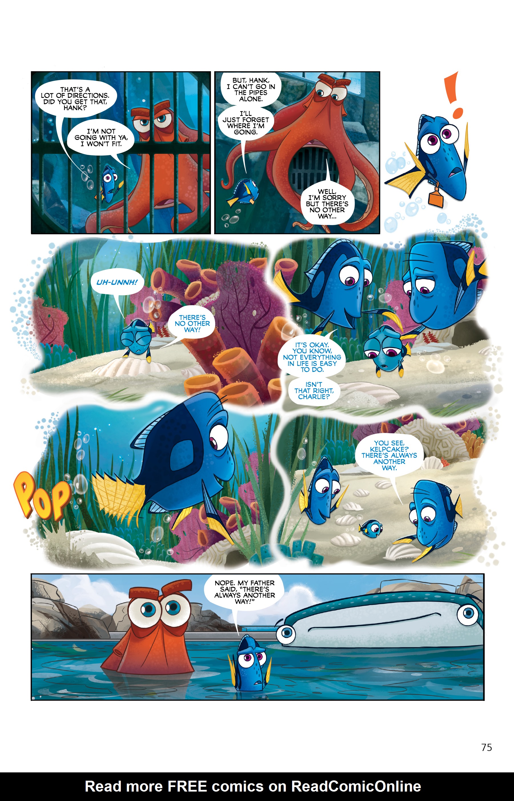 Read online Disney/PIXAR Finding Nemo and Finding Dory: The Story of the Movies in Comics comic -  Issue # TPB - 75