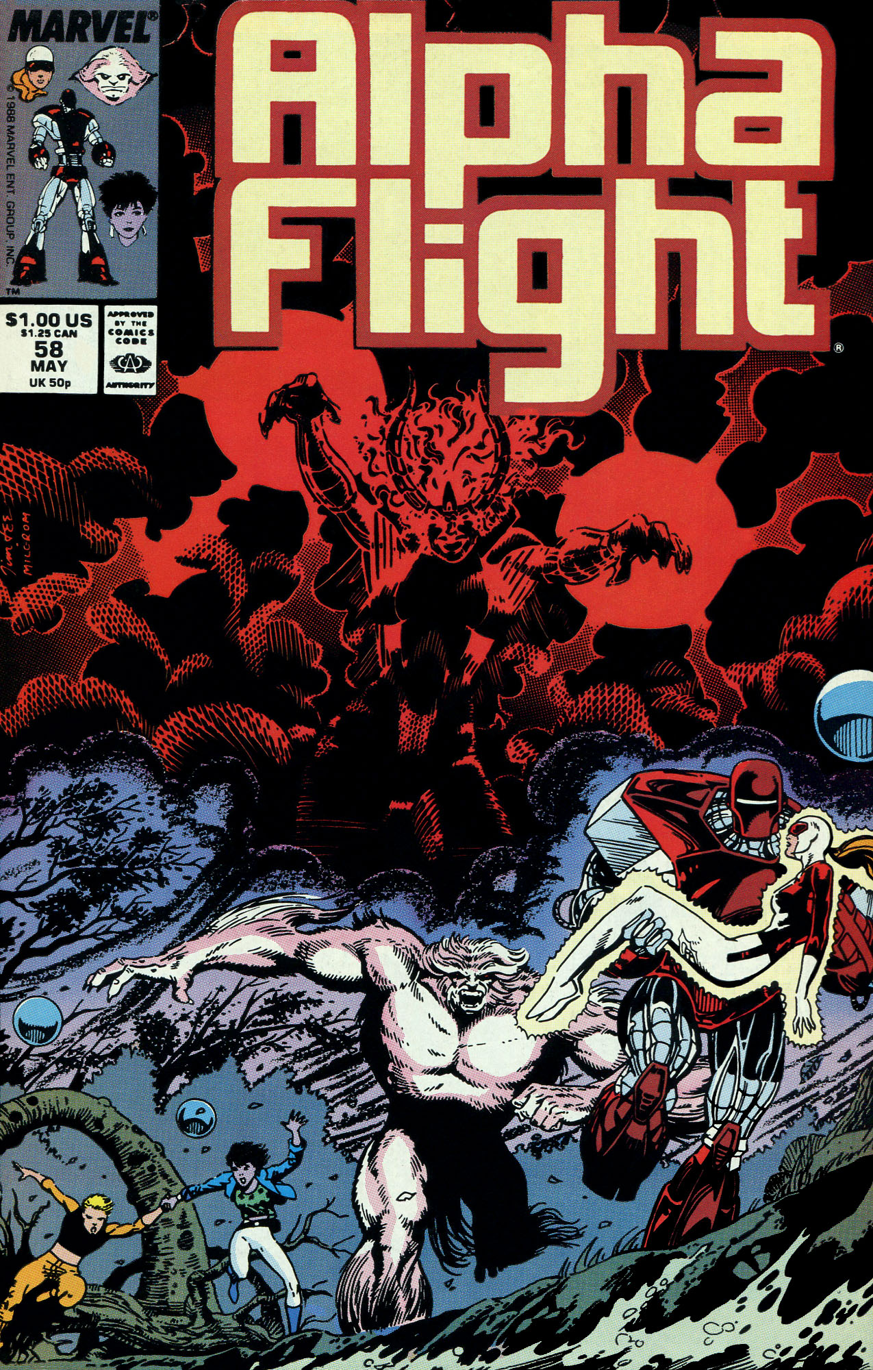 Read online Alpha Flight (1983) comic -  Issue #58 - 1