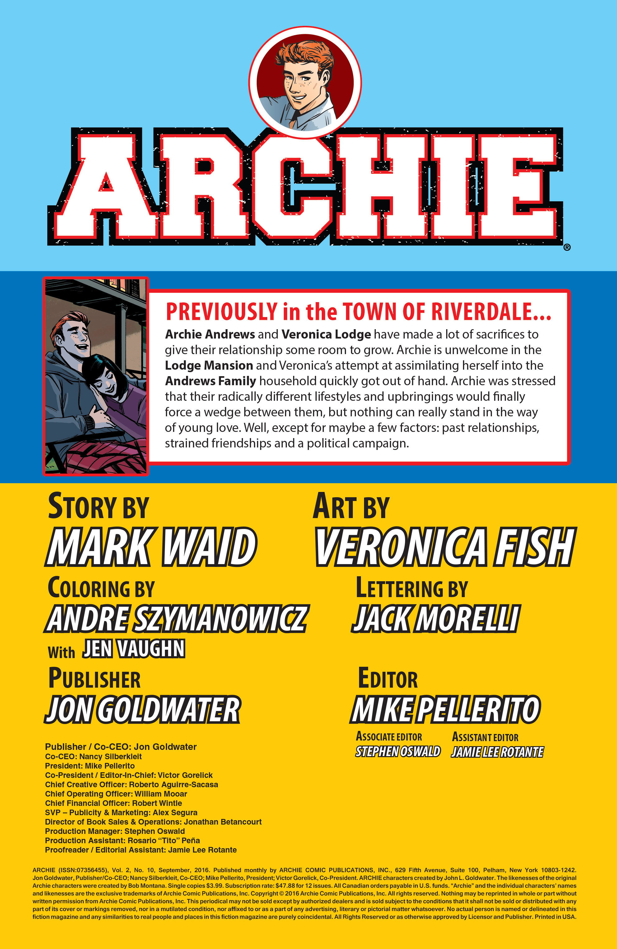 Read online Archie (2015) comic -  Issue #10 - 2