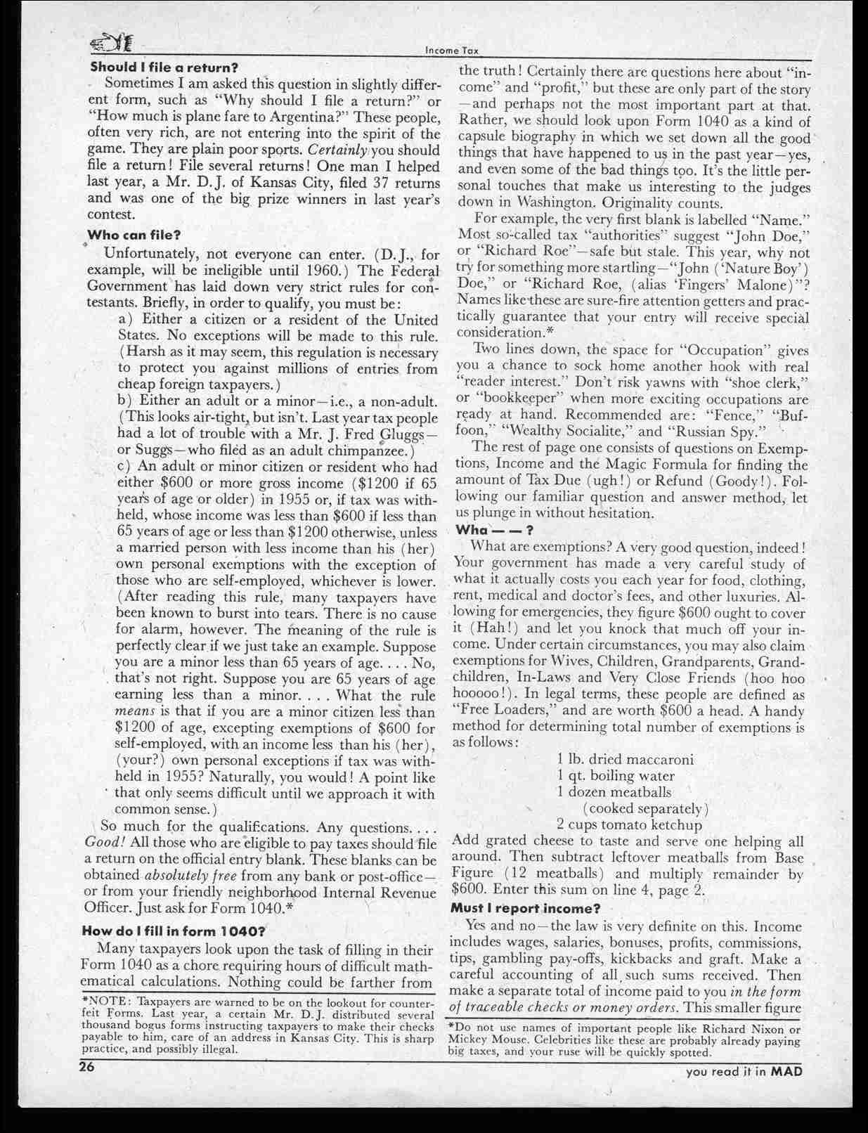 Read online MAD comic -  Issue #28 - 29