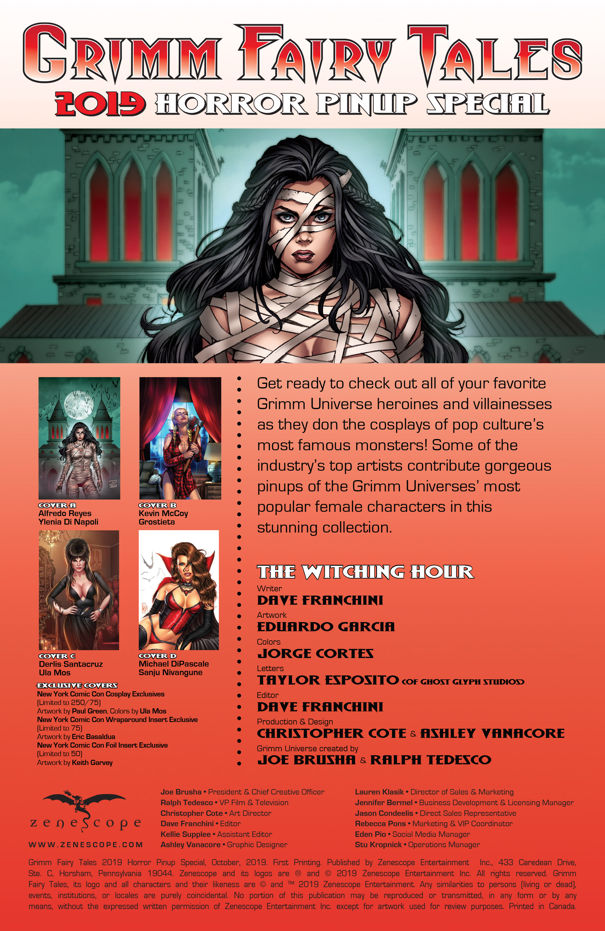 Read online Grimm Fairy Tales 2019 Horror Pinup Special comic -  Issue # Full - 2