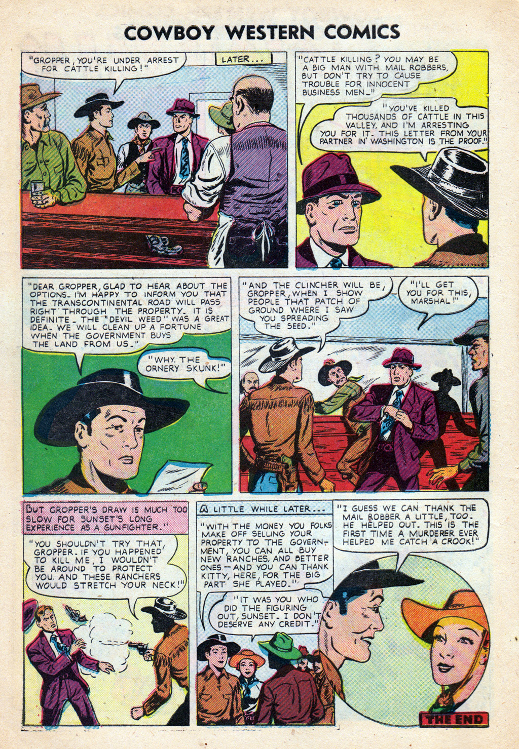 Read online Cowboy Western Comics (1948) comic -  Issue #35 - 10