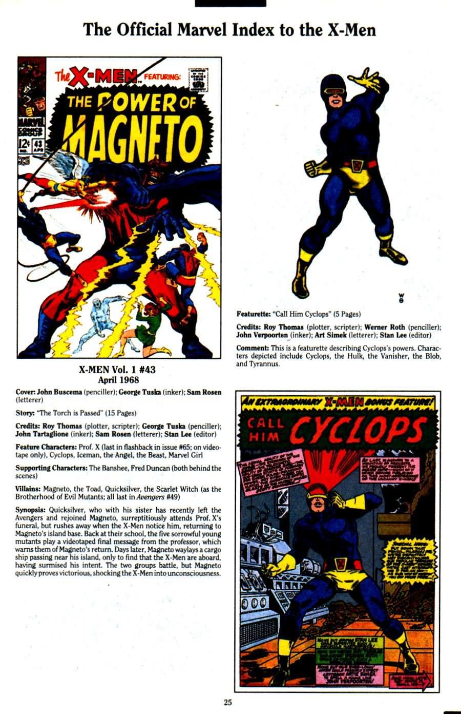 Read online The Official Marvel Index To The X-Men (1994) comic -  Issue #1 - 27