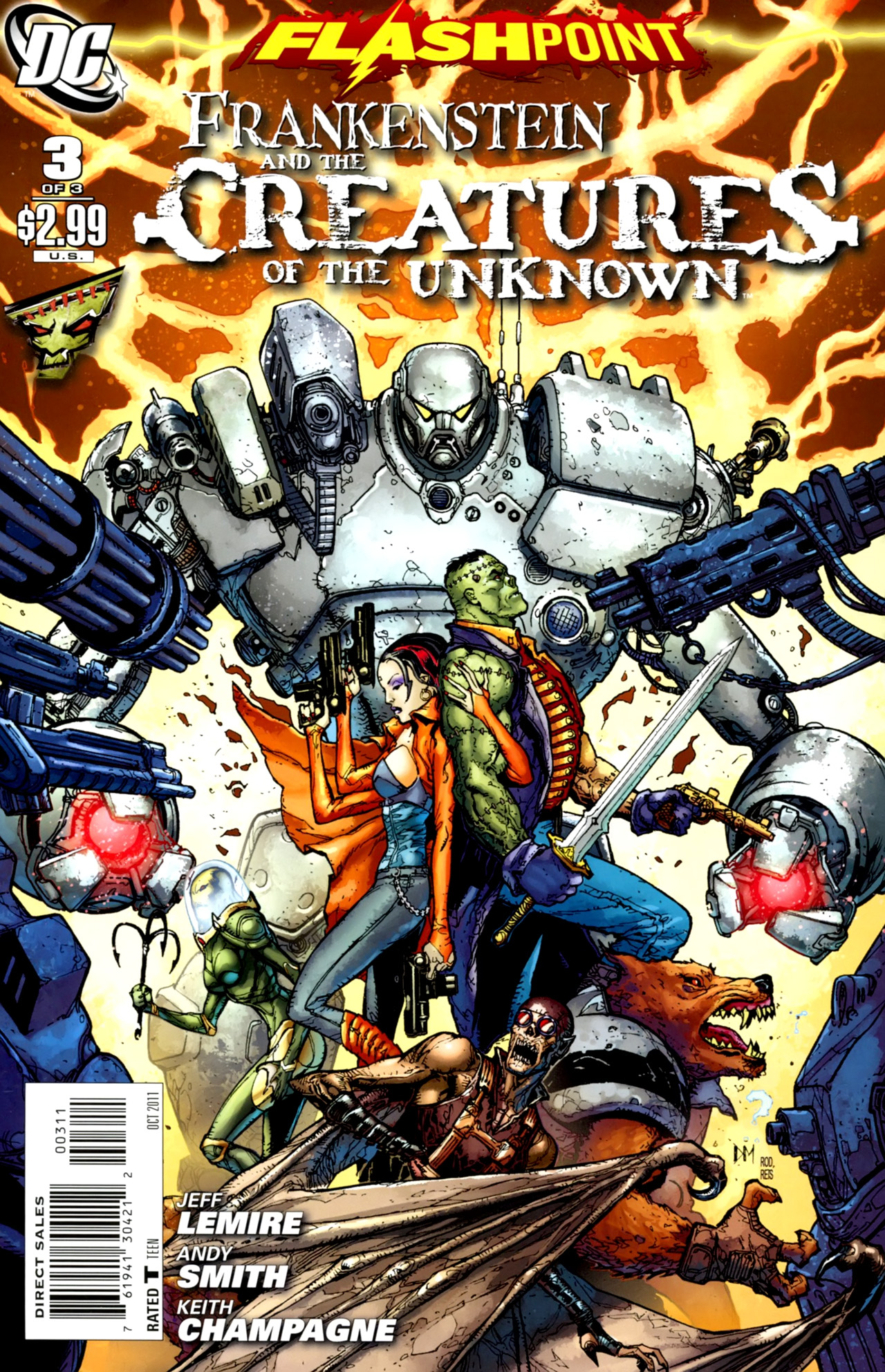 Read online Flashpoint: Frankenstein & The Creatures of the Unknown comic -  Issue #3 - 1