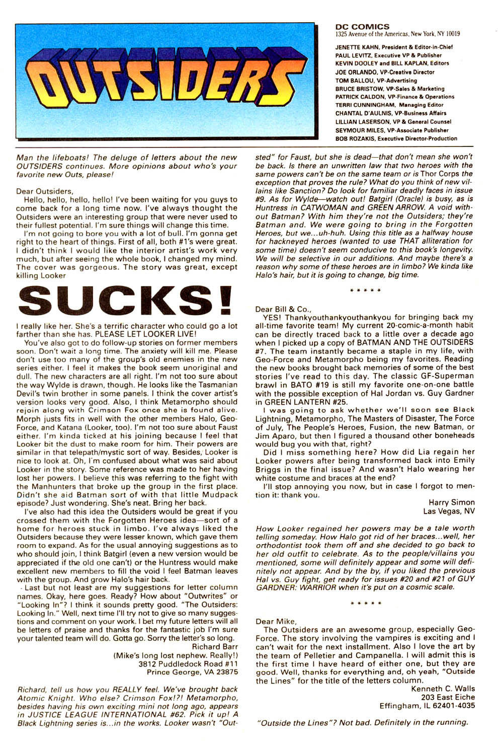 Read online Outsiders (1993) comic -  Issue #6 - 26