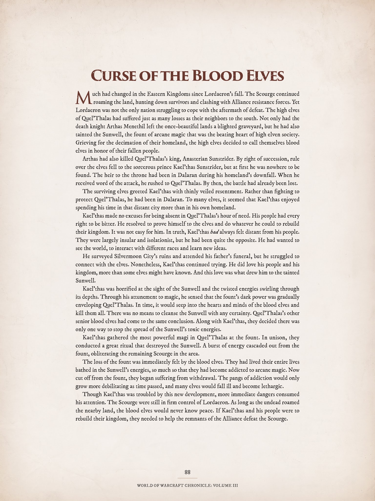 Read online World of Warcraft Chronicle Vol. 3 comic -  Issue # Full - 85