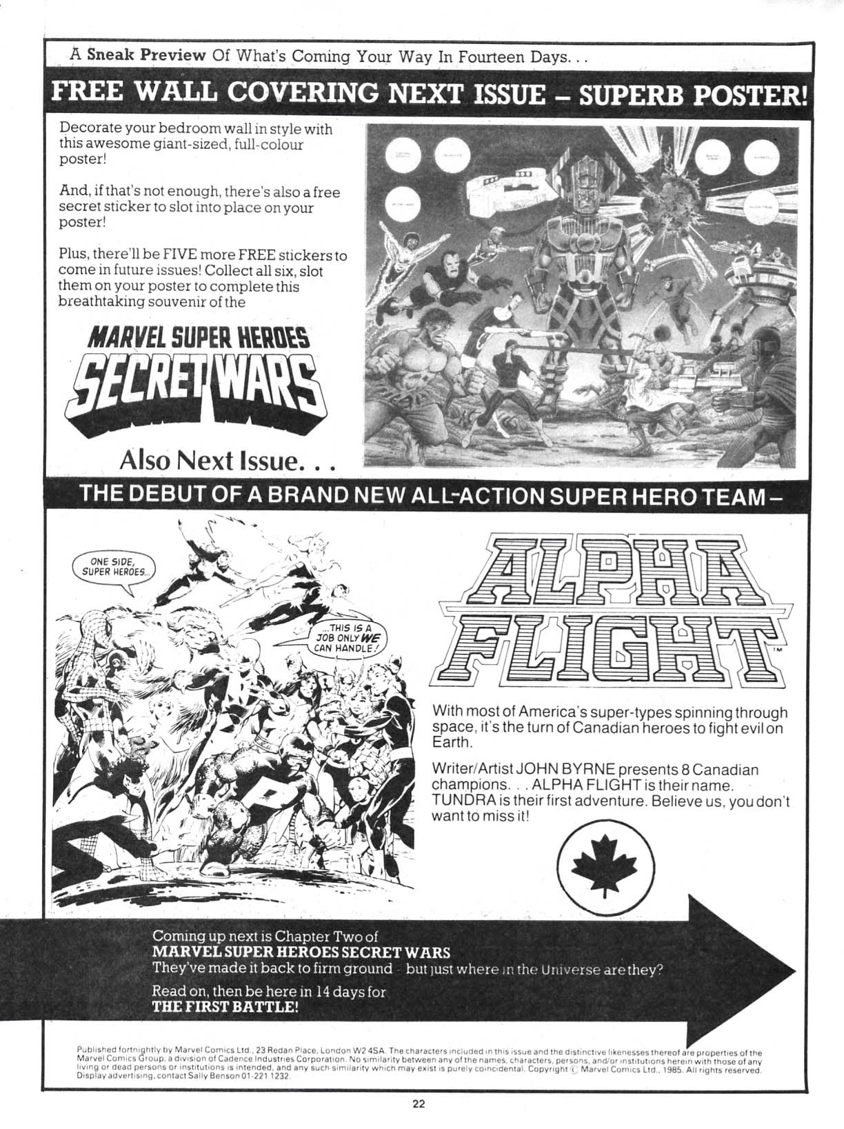 Read online Secret Wars (1985) comic -  Issue #1 - 20