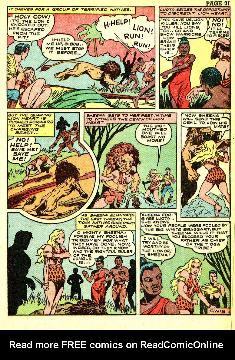 Read online Sheena, Queen of the Jungle (1942) comic -  Issue #3 - 34
