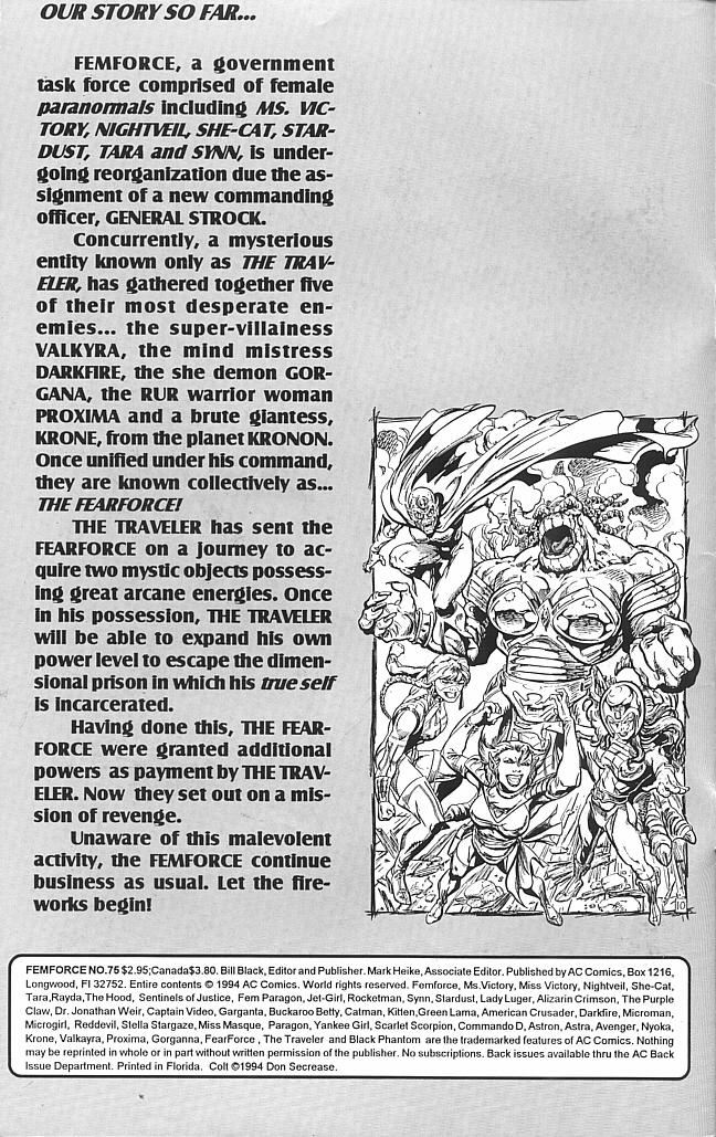 Read online Femforce comic -  Issue #75 - 2