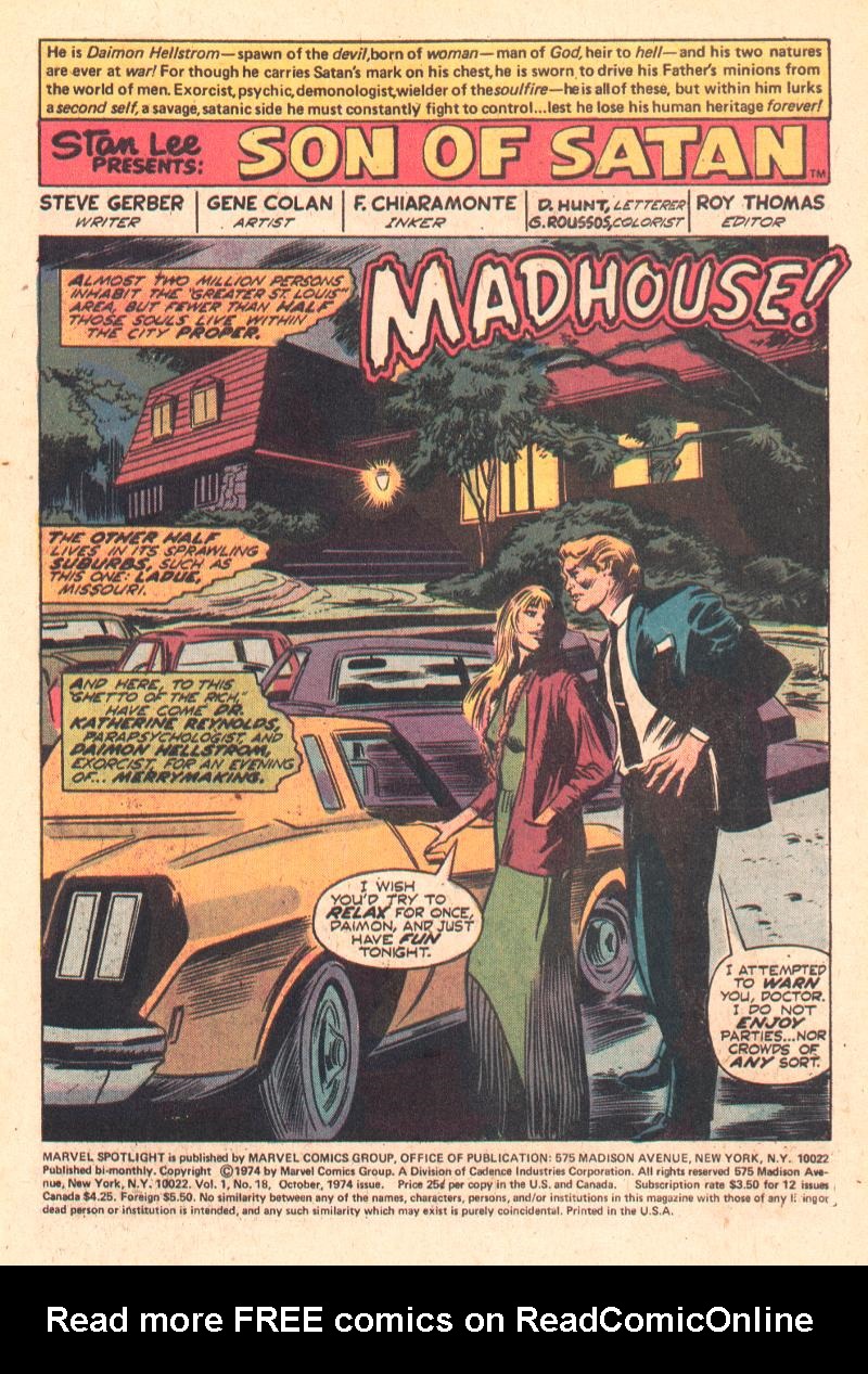 Read online Marvel Spotlight (1971) comic -  Issue #18 - 2