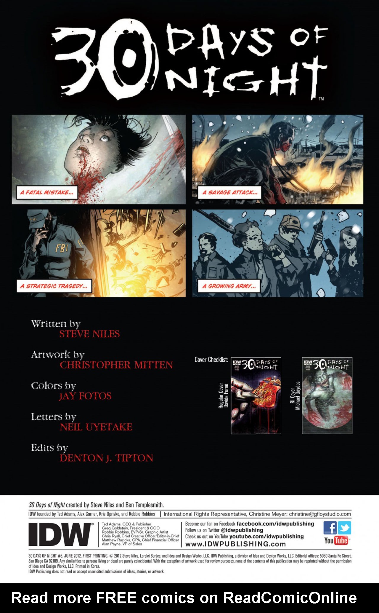 Read online 30 Days of Night (2011) comic -  Issue #8 - 2