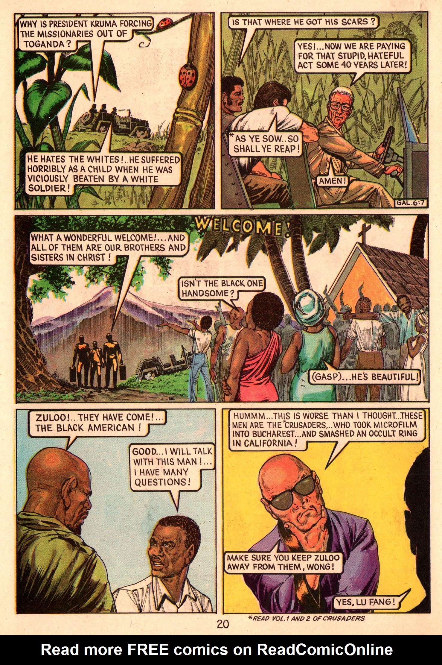 Read online The Crusaders (1974) comic -  Issue #3 - 22