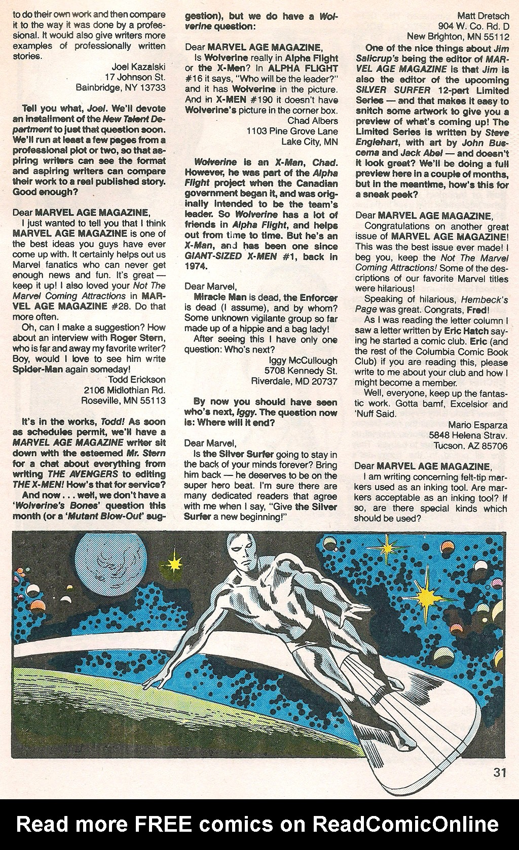 Read online Marvel Age comic -  Issue #32 - 32