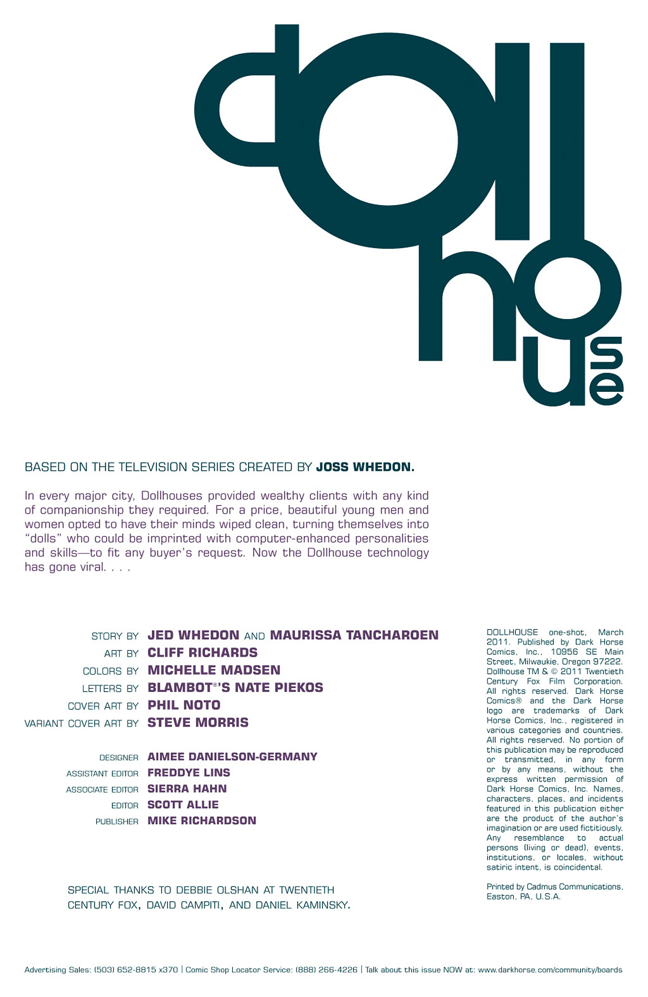 Read online Dollhouse comic -  Issue #0 - 2