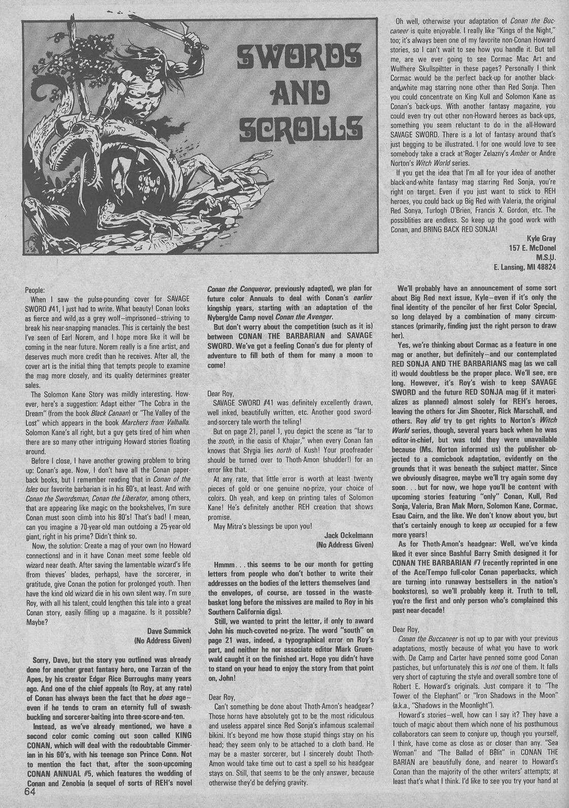 Read online The Savage Sword Of Conan comic -  Issue #45 - 64