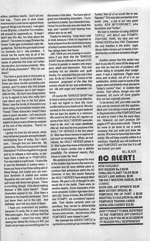 Read online Femforce comic -  Issue #39 - 43