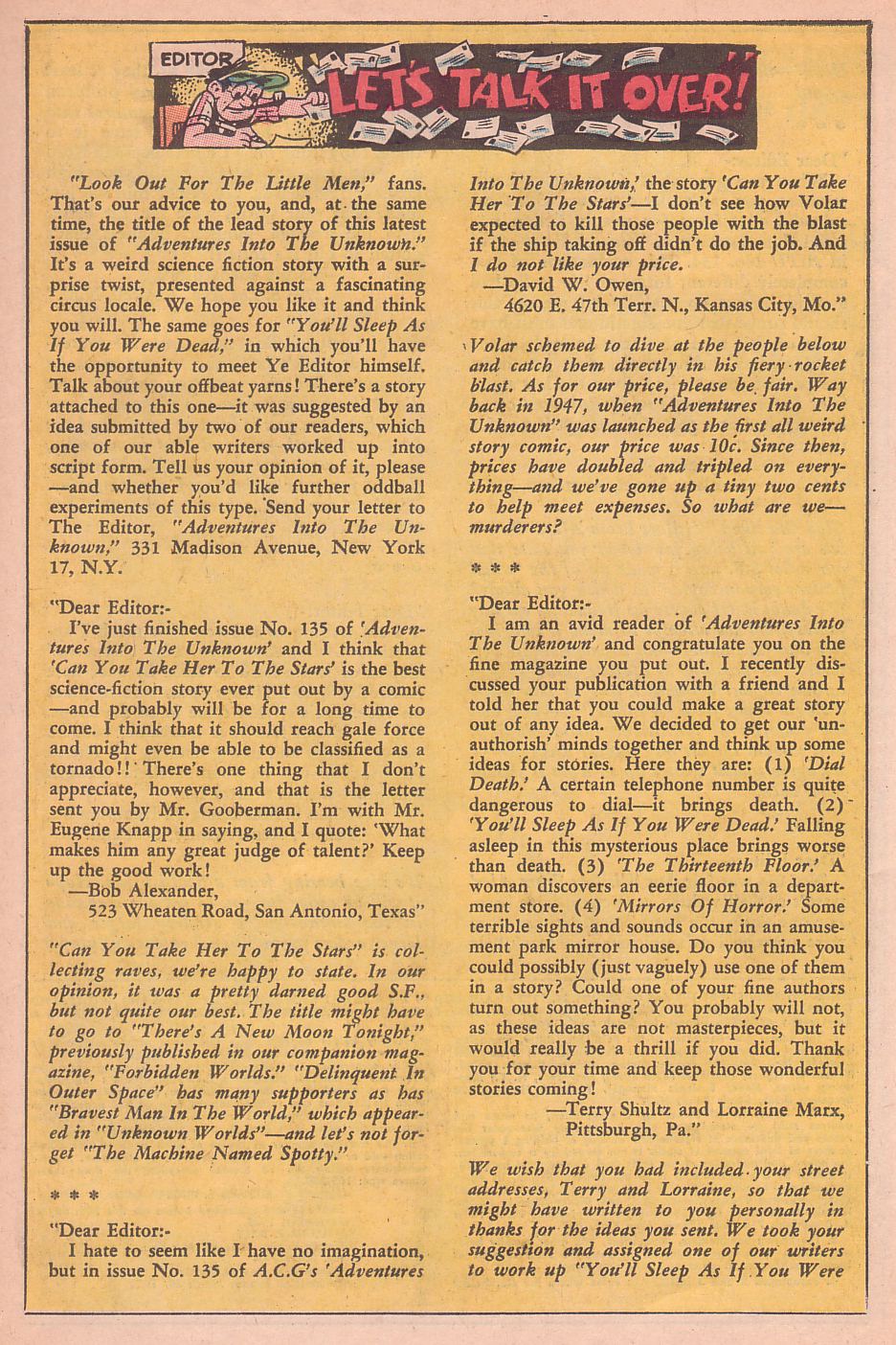 Read online Adventures Into The Unknown comic -  Issue #140 - 19