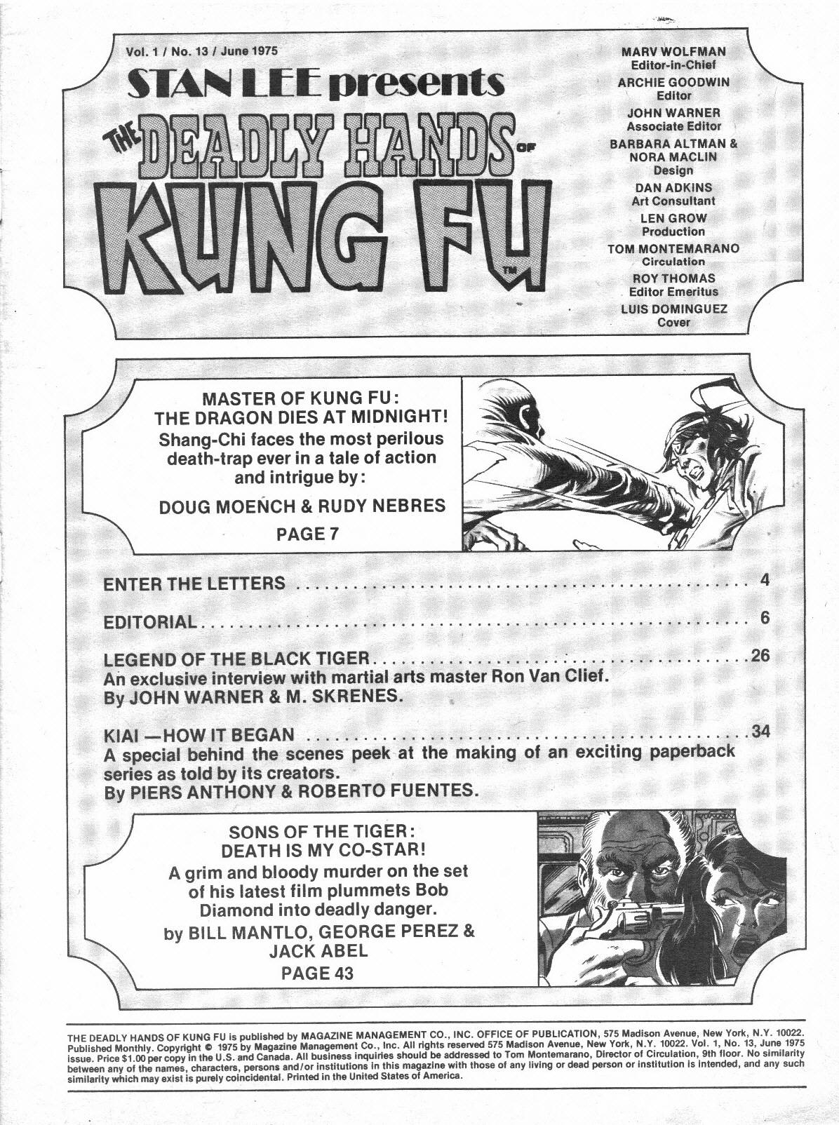 The Deadly Hands of Kung Fu Issue #13 #14 - English 3
