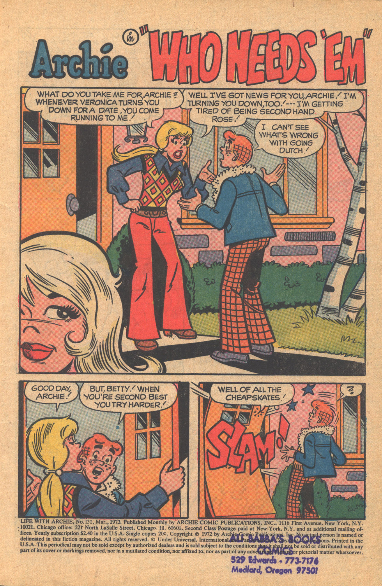 Read online Life With Archie (1958) comic -  Issue #131 - 3