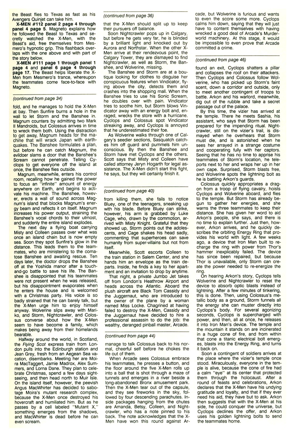 Read online The Official Marvel Index To The X-Men comic -  Issue #6 - 51
