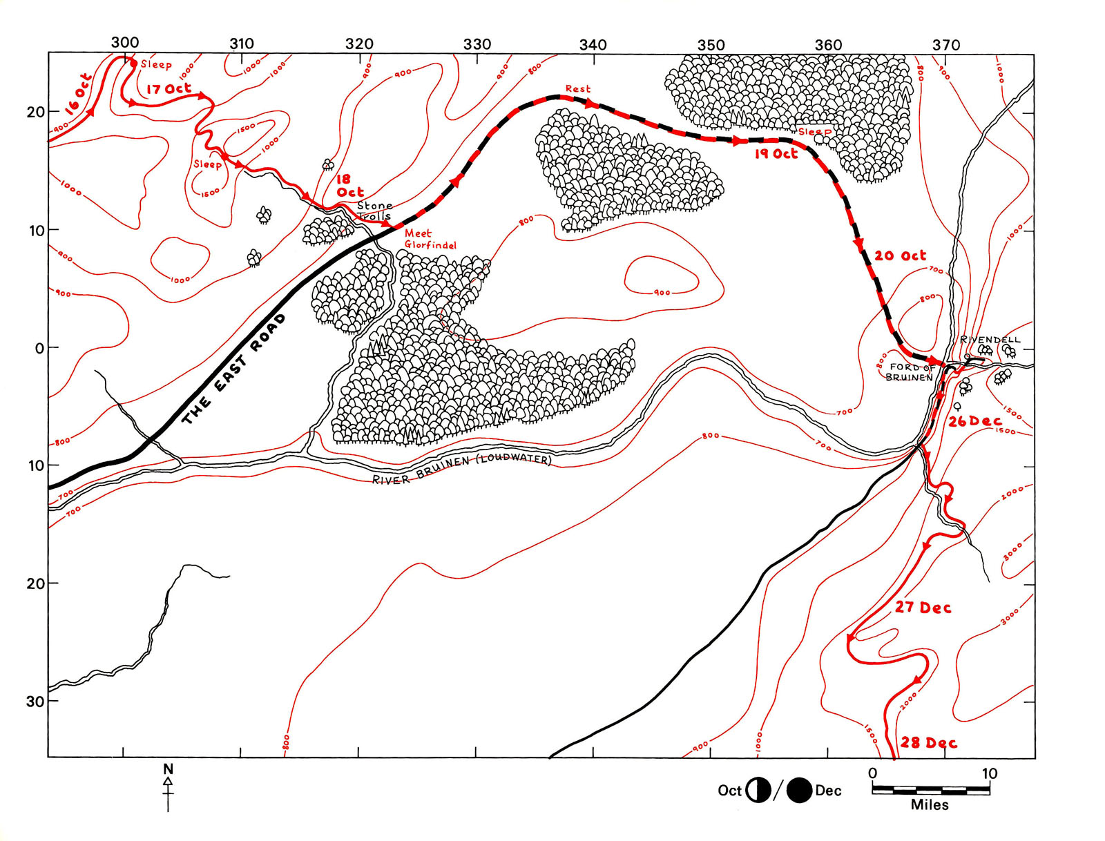 Read online Journeys of Frodo: An Atlas of J.R.R. Tolkien's The Lord of the Rings comic -  Issue # TPB - 40