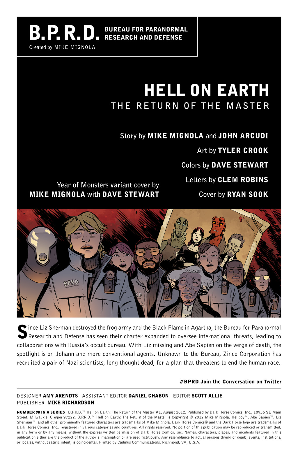 Read online B.P.R.D. Hell on Earth: The Return of the Master comic -  Issue #1 - 2