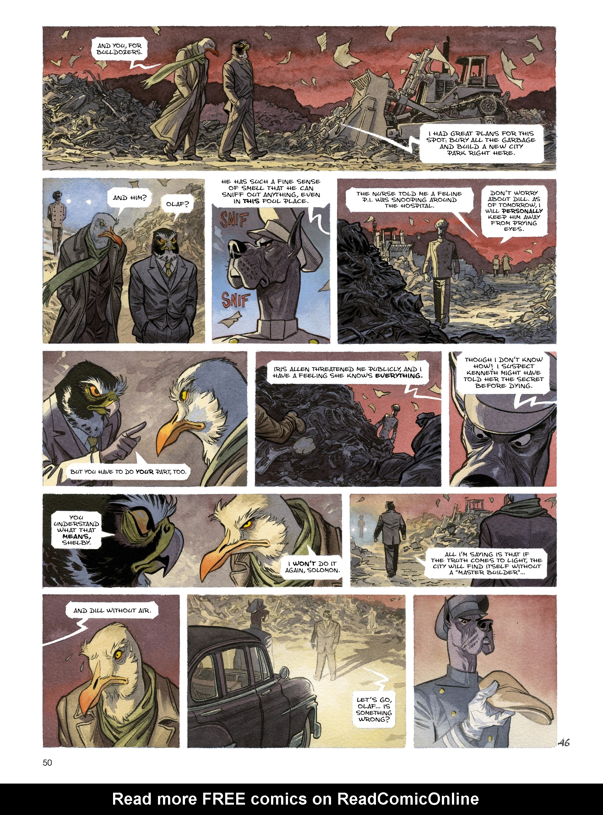 Read online Blacksad: They All Fall Down · Part One comic -  Issue # TPB - 52