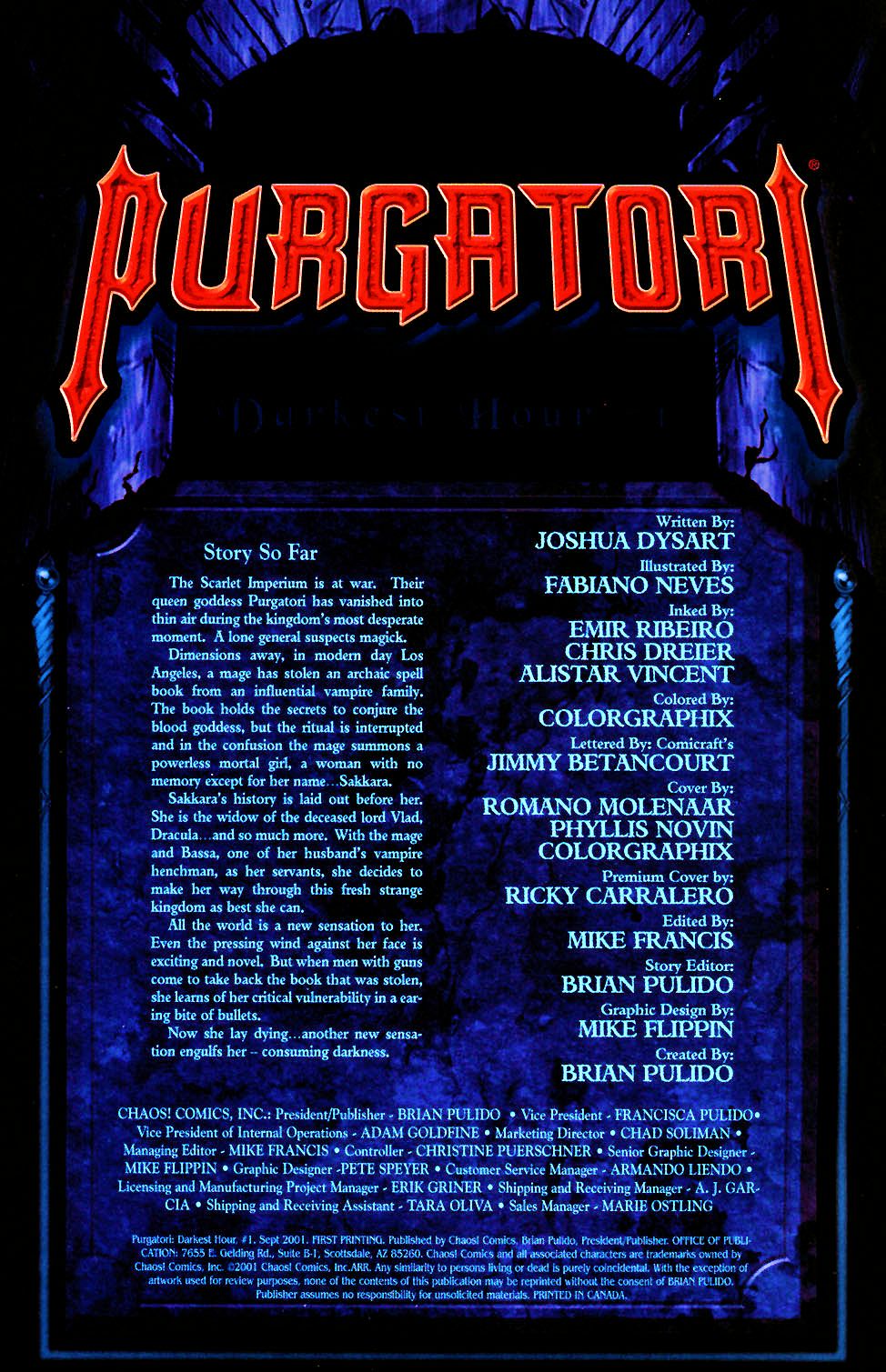 Read online Purgatori: Darkest Hour comic -  Issue #1 - 2