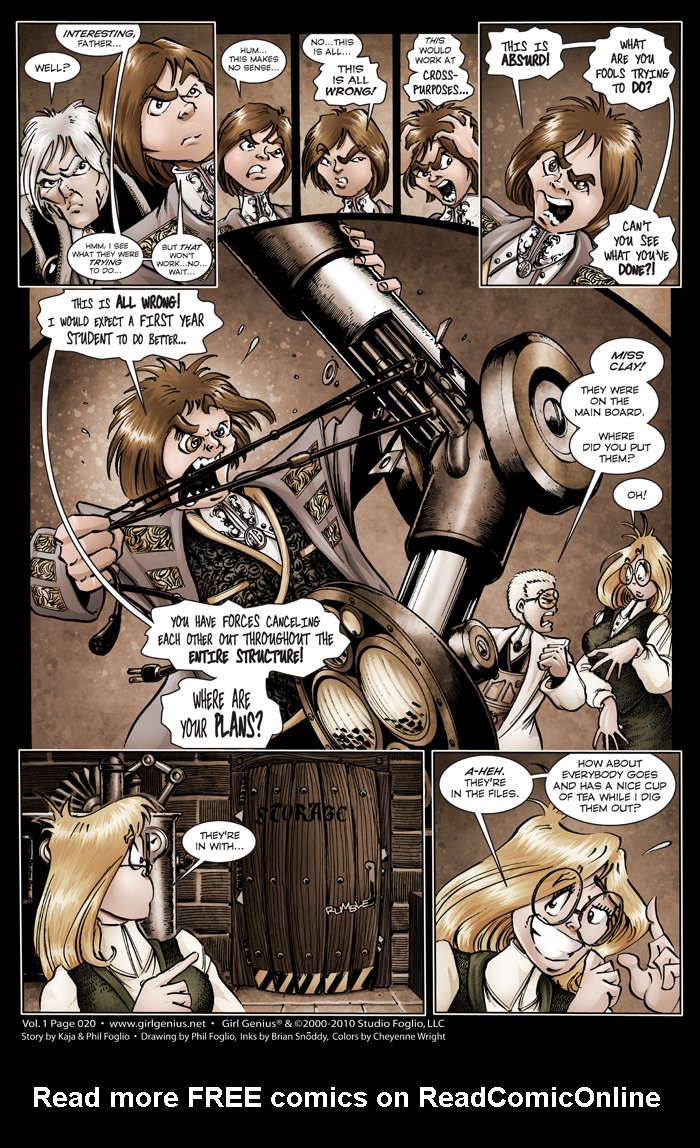 Read online Girl Genius (2002) comic -  Issue #1 - 21