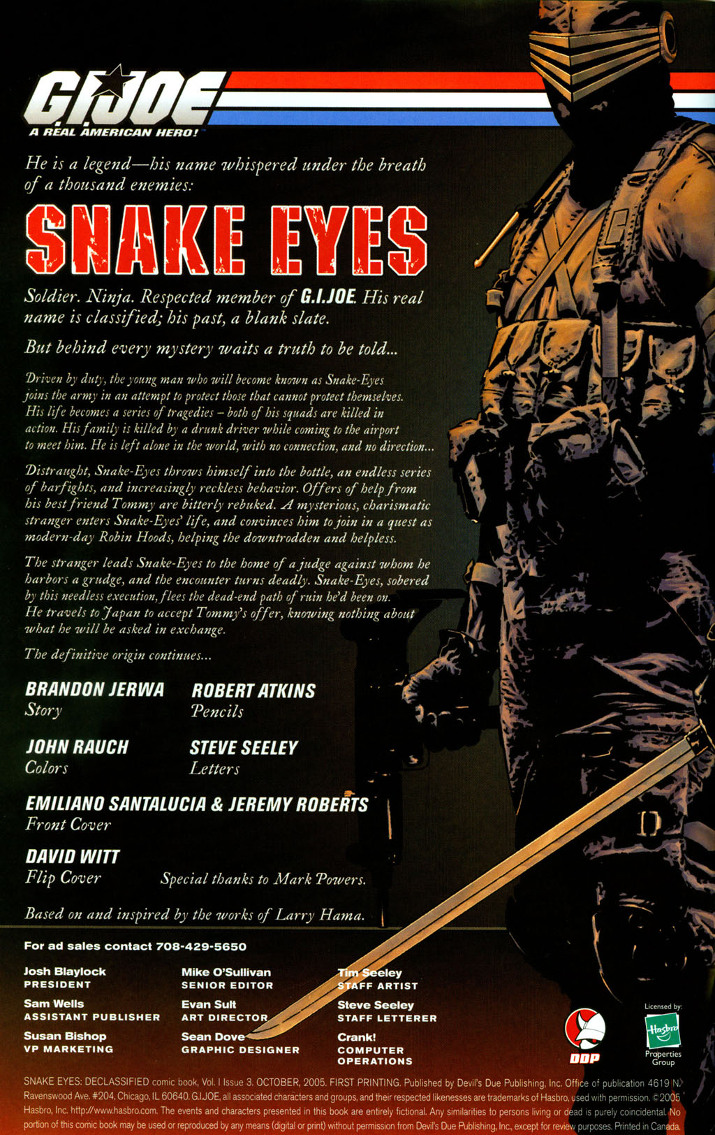 Read online Snake Eyes: Declassified comic -  Issue #3 - 2