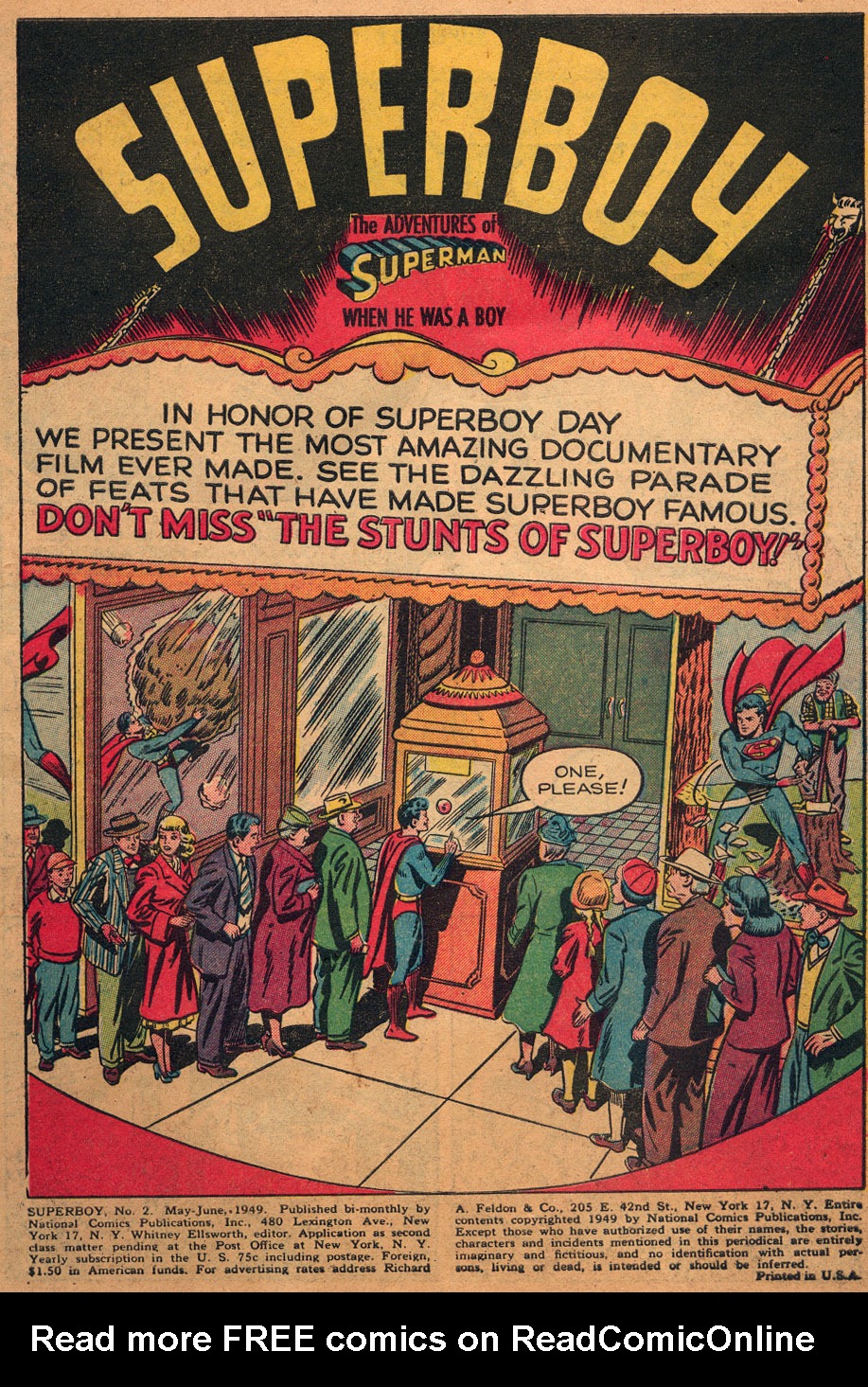 Read online Superboy (1949) comic -  Issue #2 - 2