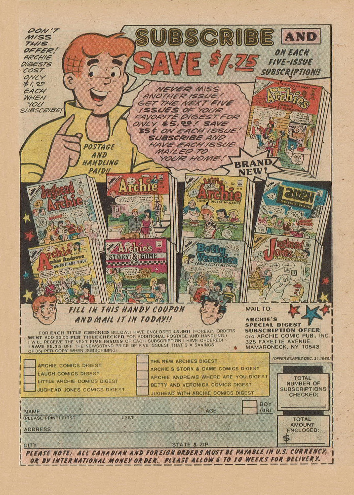 Read online Archie Annual Digest Magazine comic -  Issue #53 - 67