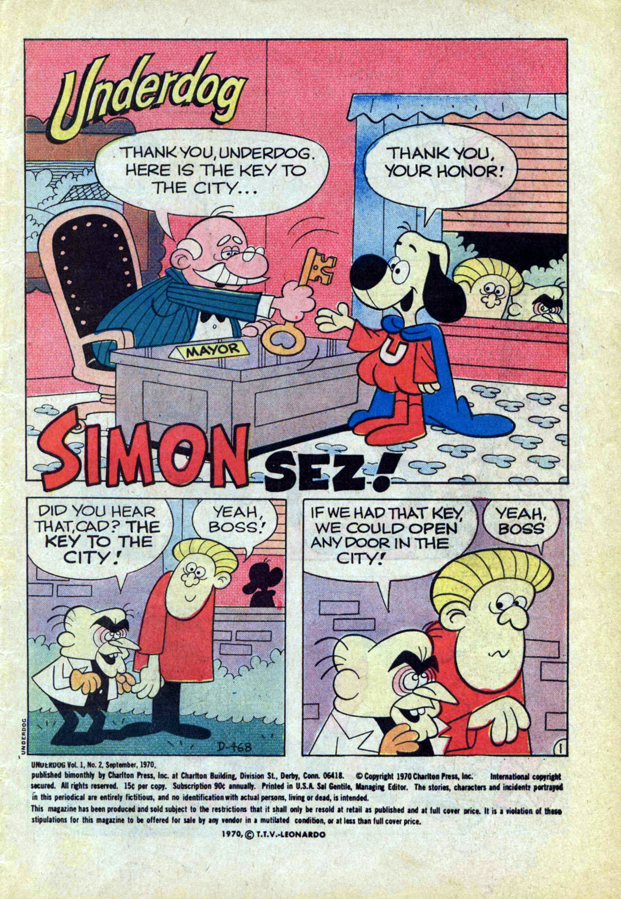 Read online Underdog (1970) comic -  Issue #2 - 3