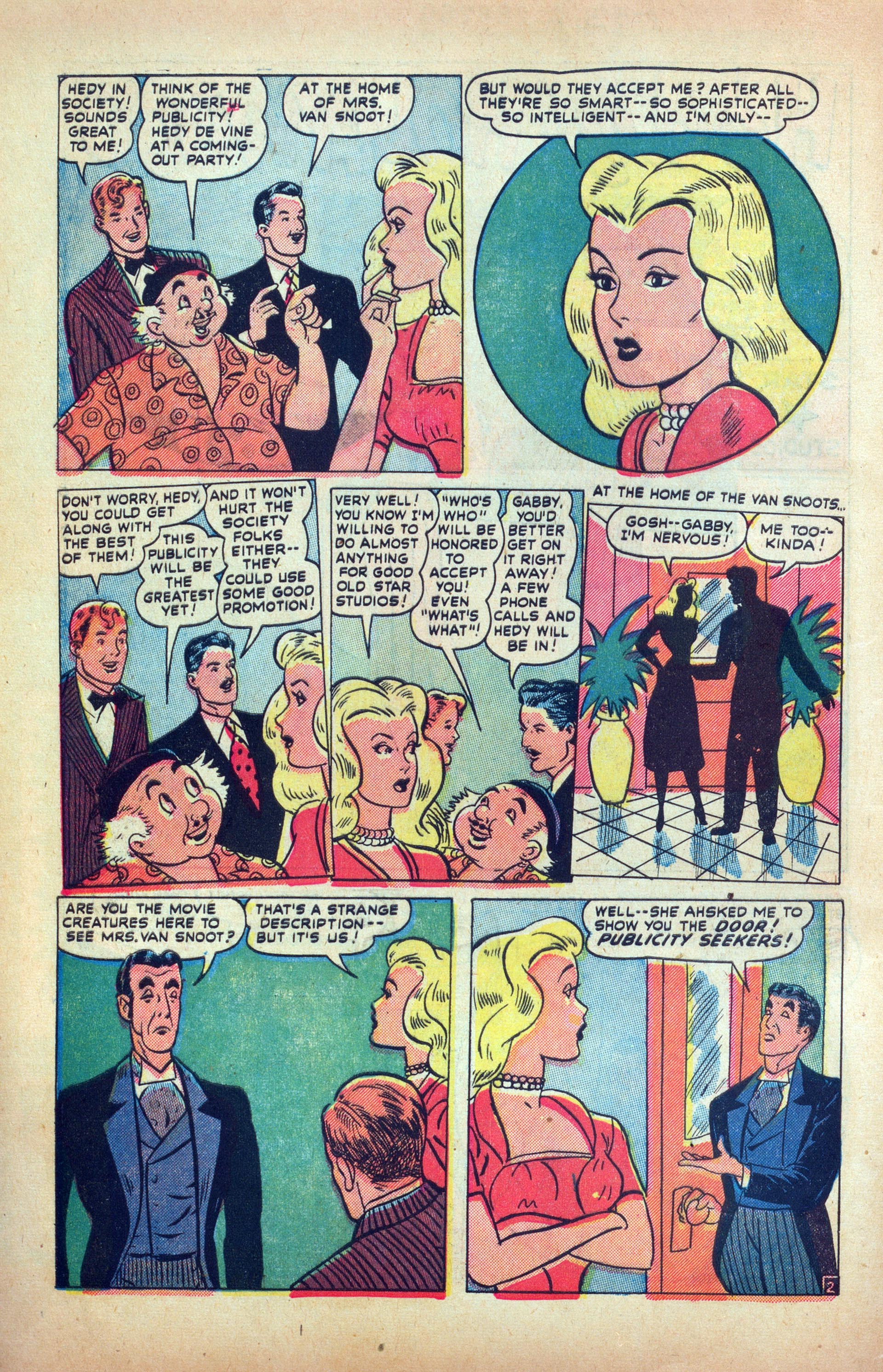 Read online Hedy Of Hollywood Comics comic -  Issue #42 - 4