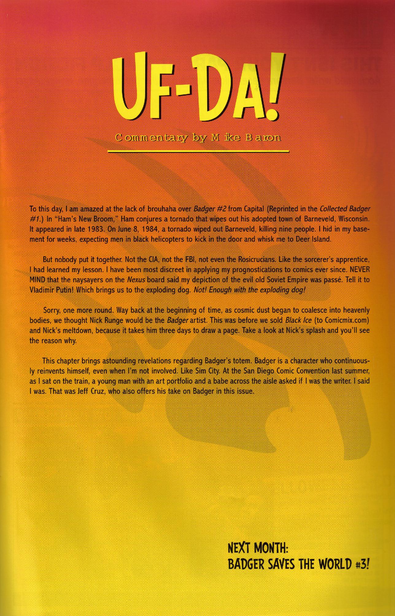 Read online Badger Saves the World comic -  Issue #2 - 29