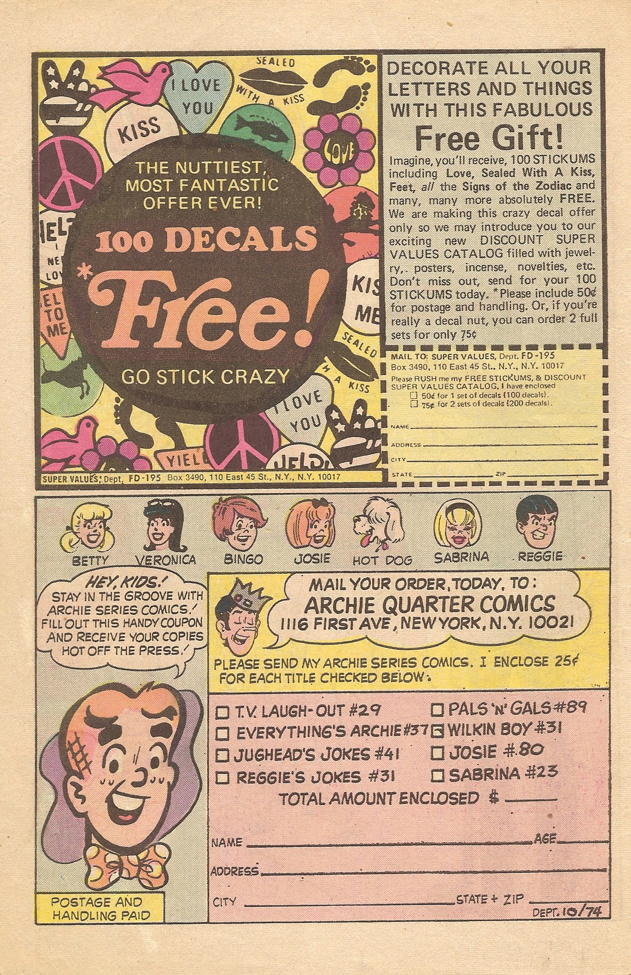 Read online Jughead's Jokes comic -  Issue #41 - 33